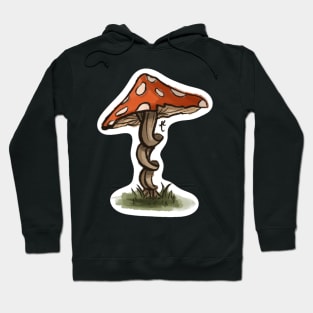 twisty red mushroom Hoodie